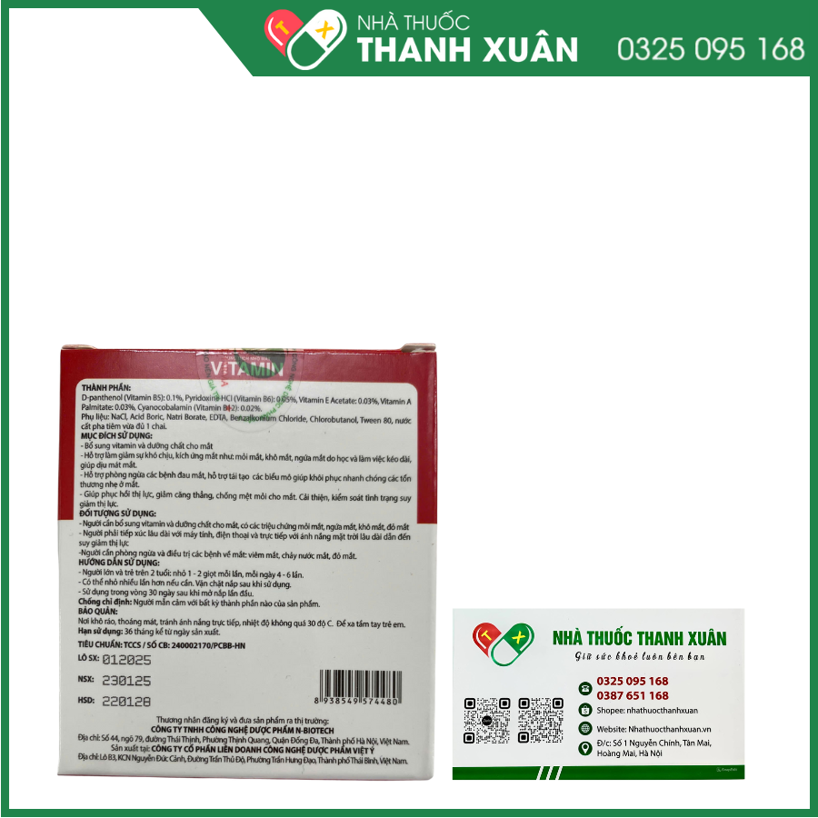 Dung dịch nhỏ mắt Vitamin Fresh bổ sung vitamin và dưỡng chất cho mắt